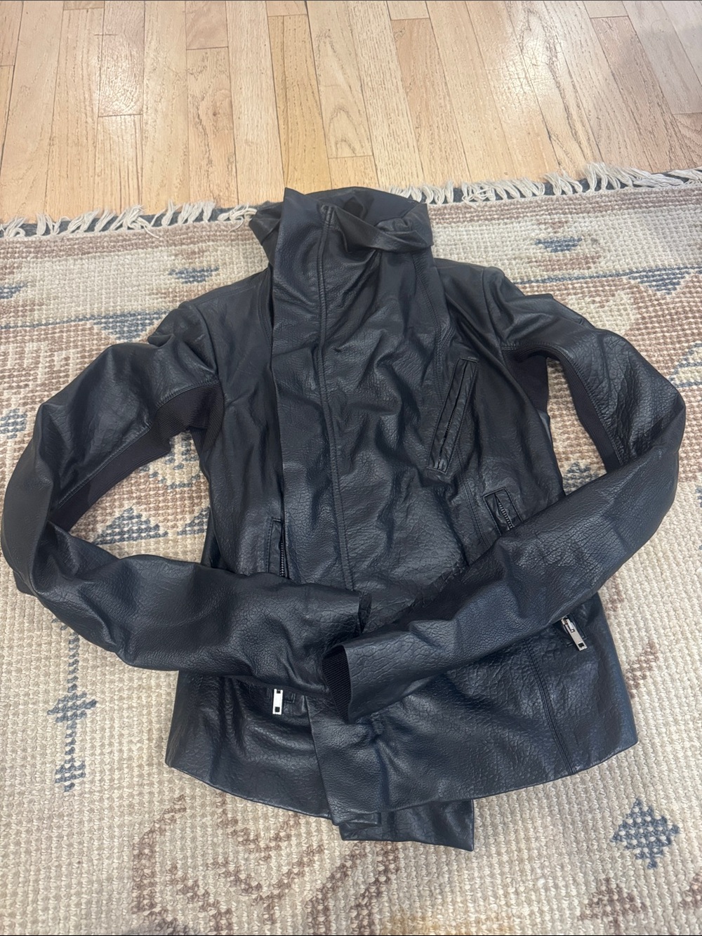Rick owens Women’s lamb Leather Jacket - Classic Zip Front